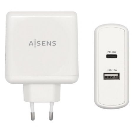 AISENS ASCH-2PD45A-W carregador de dispositivos móveis Branco Int