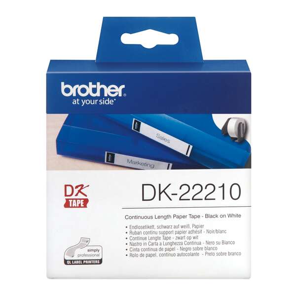 Brother DK-22210 etiquetadora Preto sobre branco