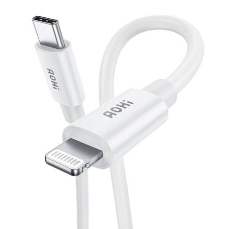 CABO USB-CLIGHTNING AOHI AOC-L003 1.2M 3A BRANCO