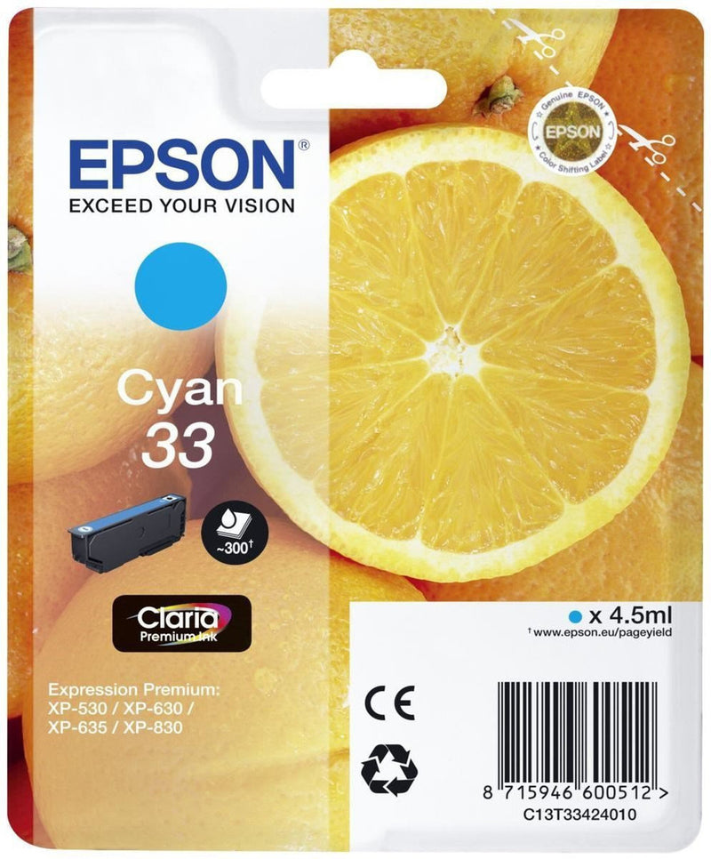 Epson Oranges C13T33424022 tinteiro 1 unidade(s) Original Ciano