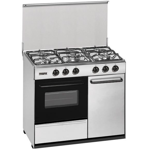 MAGMA FOGAO INOX 5 GAS QUEIMADOR WOK 89X55CM C/PORTA BOTI