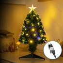 ÁRVORE DE NATAL DE FIBRA ÓPTICA DE BAIXA TENSÃO, BRANCO QUENTE, 1