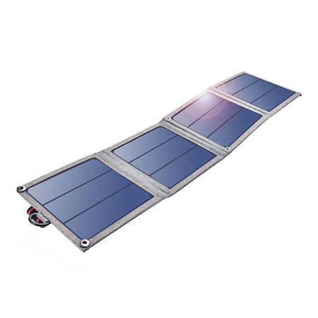 CARREGADOR SOLAR DOBRÁVEL CHOETECH SC004 14W, 1XUSB (CINZENTO)