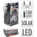 GRINALDA LED, BRANCO QUENTE, 100 LEDS, SOLAR, 12M.