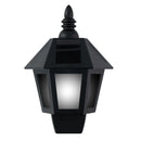 LUMINÁRIA DE PAREDE SOLAR LED, EFEITO LUZ FRIA/CHAMA, IP44, PRETA