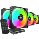 PACK 4 VENTILADORES MARS GAMING MF-SI4KIT 12CM + HUB + MANDO A DI