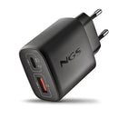 NGS - CARREGADOR DE PAREDE 45W USB-C + USB-A EON45WBLACK-B2C