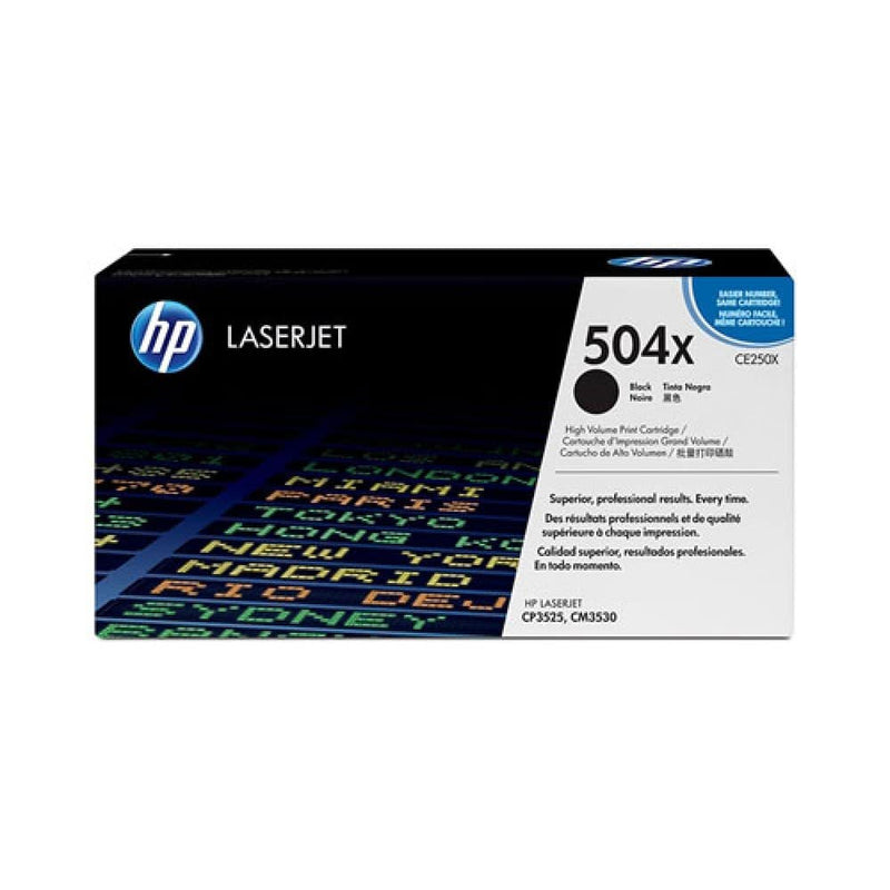 HP Toner LaserJet Original 504X Preto de elevado rendimento