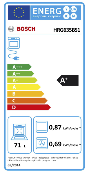 Bosch Serie 8 HRG635BS1 forno 71 l 3600 W A+ Preto, Aço inoxidáve