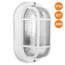 PAREDE OVAL BRANCO 1XE27 40W 11,4X20,2X10CM MODELO TARRAGONA. IP5