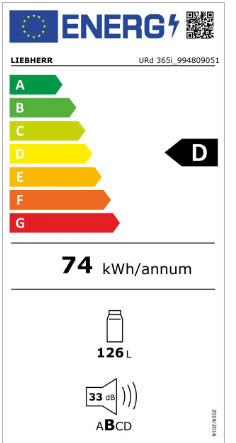 MINI FRIGORÍFICO SEM CONGELADOR DE ENCASTRE LIEBHERR URD 365I