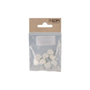 PACK 8 UNID. SUPORTE PEQUENO PARA ESTANTES SEMI-REDONDO BRANCO ED
