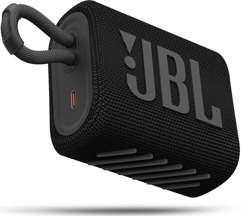 COLUNA PORTÁTIL JBL GO 3 BT IPX7 ,USB-C PRETA