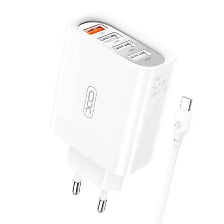 WALL CHARGER XO L110 WITH CABLE USB-C, 18W (WHITE)