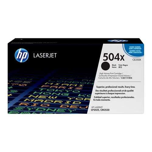 HP Toner LaserJet Original 504X Preto de elevado rendimento