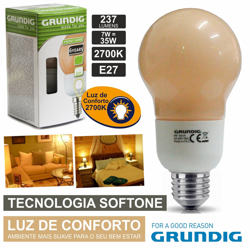 LMPADA E27 7W=35W 230V ECO TEC. SOFTONE 237LM GRUNDIG