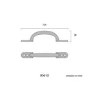 PUXADOR PLANO 120MM H° PRETO EDM