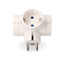 ENCAIXE 2P+T TIPO F 4 TOMADAS T/TL SAÍDAS LATERAIS 16A 250V 4,8MM