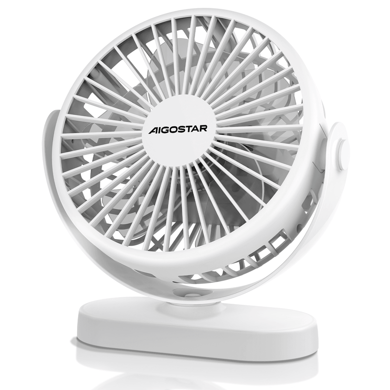 VENTILADOR DE MESA PORTÁTIL, 6 POLEGADAS, 5 LÂMINAS, 3 VELOCIDADE