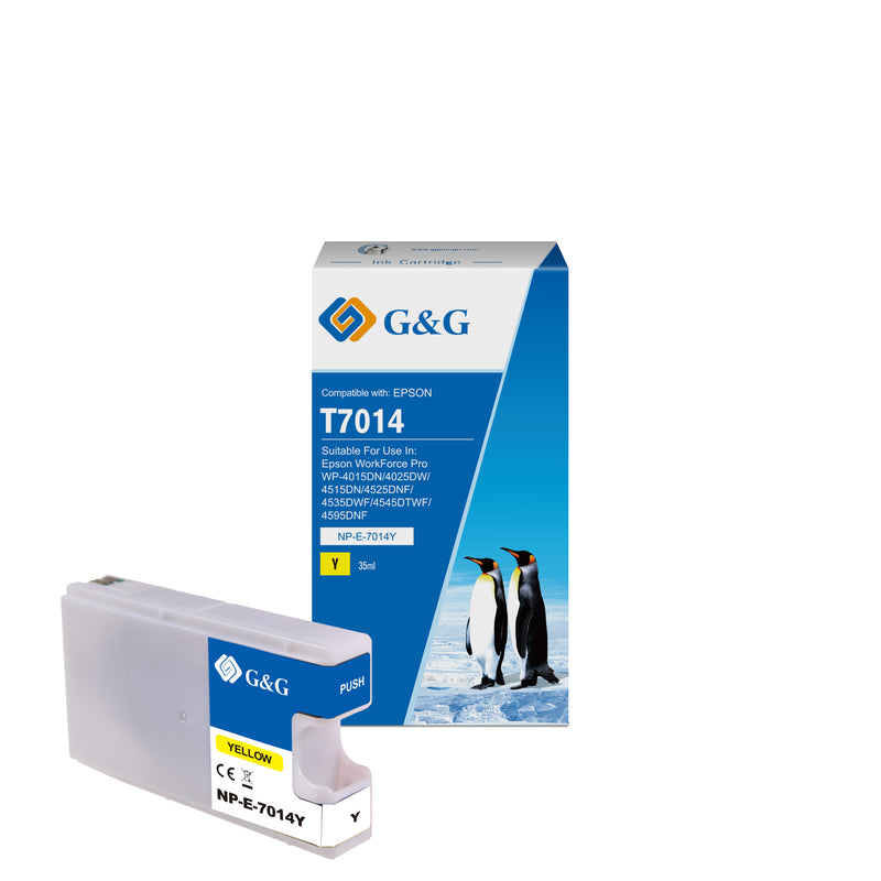 G&G EPSON T7014 AMARILLO CARTUCHO DE TINTA GENERICO - REEMPLAZA C