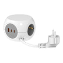 EXTENSÃO COMBIBALL COM 3 TOMADAS SCHUKO 16 A + 1 USB A + 2 USB C,