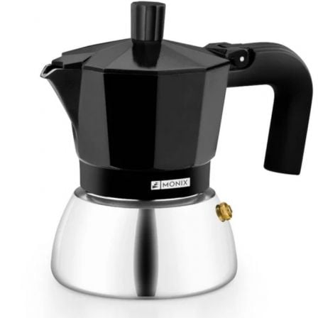 CAFETERA ITALIANA MONIX INDUCTION INOX M863009 9 TAZAS NEGRA