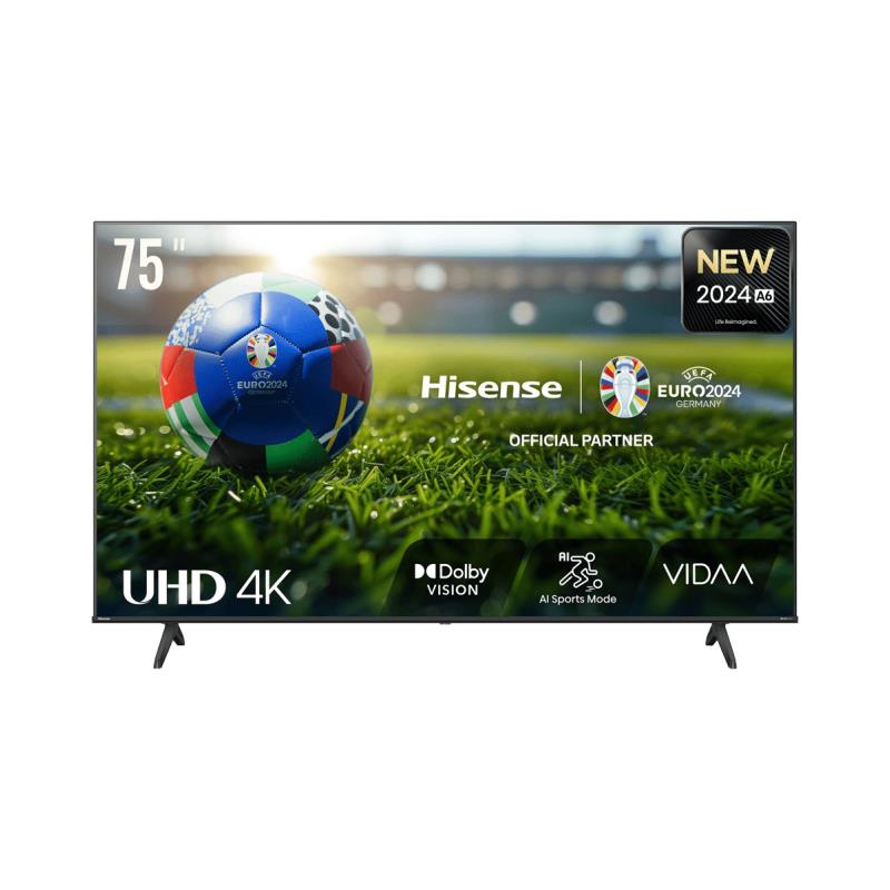 Hisense 75A6N TV 190,5 cm (75") 4K Ultra HD Smart TV Wi-Fi Preto