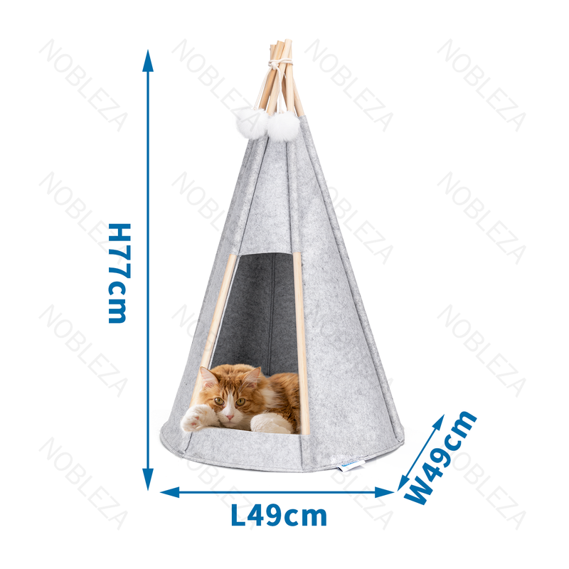 TENDA PARA GATOS COM ESTRUTURA EM MADEIRA MACIÇA