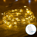 LUZES DE CORDAS DE FIO DE COBRE DE CÉLULA DE MOEDAS, BRANCO QUENT