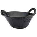 BALDE SPART 9 L DE BORRACHA PRETA RESISTENTE.
