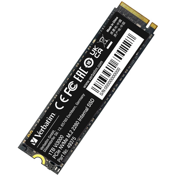 VERBATIM SSD VI3000 1TB PCIE NVME M.2 (3000MBS)