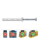 CAIXA 100 UNID. BUCHA GOLPE CABEÇA PLANA DIN/REF NP Ø6X40MM CELO