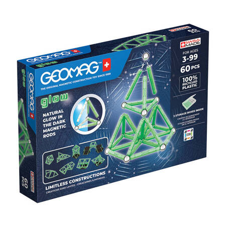 Geomag Glow Recycled Brinquedo de ímanes de neodímio