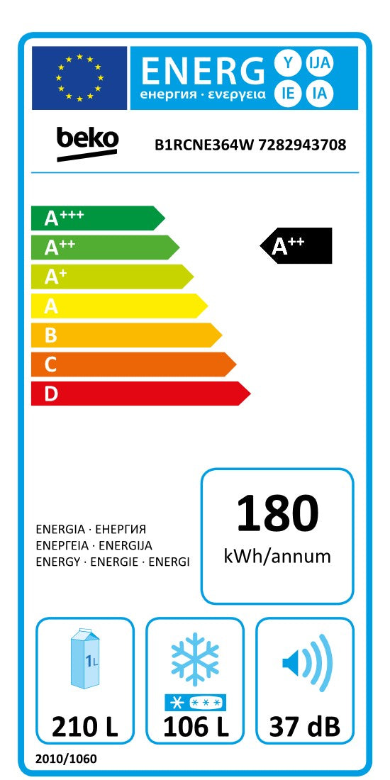 BEKO COMBINADO 1865X595X663MT NF 316LT BRANCO (E)