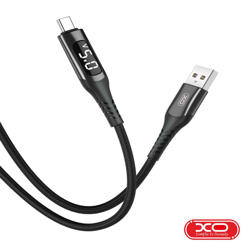 CABO USB-A 2.0 MACHO  USB-C 2.4A 1M PRETO XO