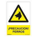 SINAL DE PERIGO PRECAUÇÃO CÃES PVC 0,7MM 210X300MM NORMALUZ