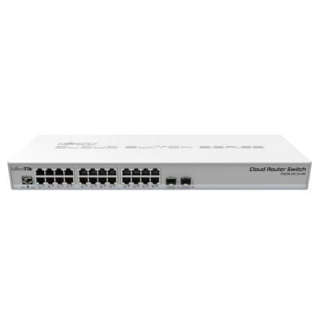 SWITCH ROUTER MIKROTIK CRS326-24G-2S+RM 26 PUERTOS RJ45 10100100