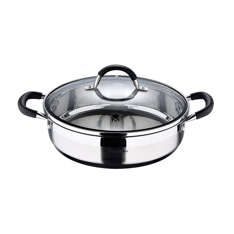 TACHO Ø28X7,5CM 3,8L INOX COM TAMPA FOODIES BGMP-1503-BK MASTERPR