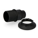 CASQUILHO COM SEMI-ROSCA E14 + ANILHA 44025 PRETO (EMBALADO) SOLE