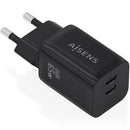 CARGADOR DE PARED GAN AISENS A110-1030 2XUSB TIPO-C 65W NEGRO