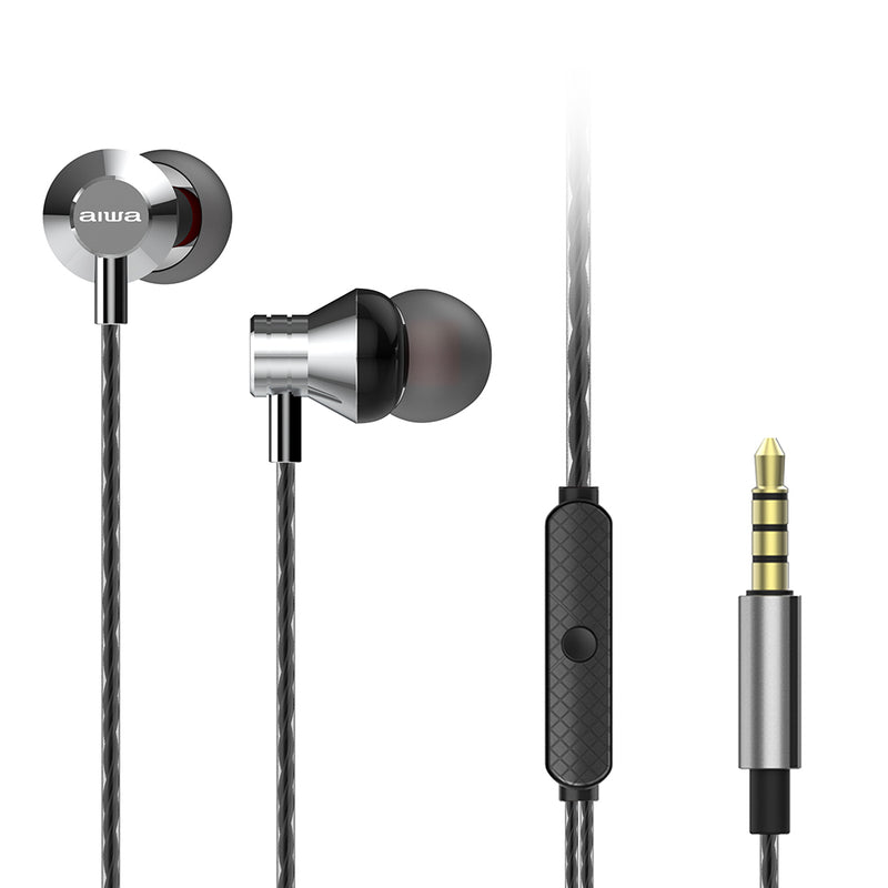 AURICULARES INTRAUDITIVOS AIWA ESTM-50SL CON MICROFONE JACK 3.5 P