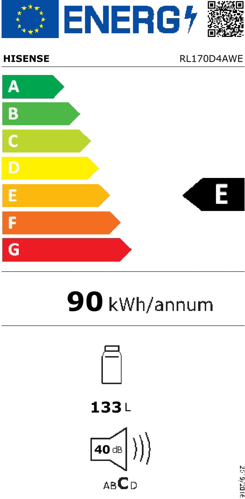 HISENSE - FRIGORÍFICO TABLETOP RL170D4AWE