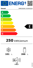 FRIGORÍFICO COMBINADO ZANUSSI ZNME36EW1