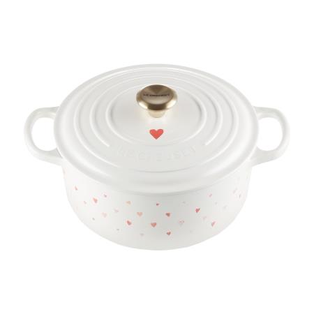 LE CREUSET - COCOTTE RED. EVOL. 22 BRANCA CORAÇÕES 21177228451450