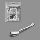 COLHER DE DEGUSTAÇÃO 10 CM, PRATA, 24 UNIDADES