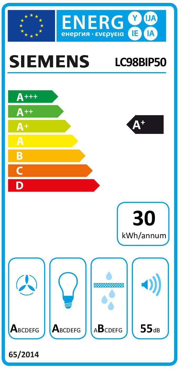 Siemens iQ500 LC98BIP50 exaustor para cozinha Montado na parede A