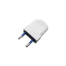 PACK 2 UNIDADES FICHA EUROPEIA BRANCA BIPOLAR 10A 4MM 250V