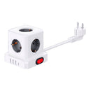 BASE AÉREA 5 TOMADAS SCHUKO 2P+T COM INTERRUPTOR 16 A 3680 W 250