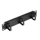 EQUIP 10" RACK CABLE MANAGEMENT PANEL 3X RINGS 1U BLACK