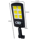 CANDEEIRO SOLAR DE EXTERIOR 120 LEDS C7 SENSOR DE MOVIMENTO E COM